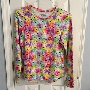 Multi-Color Smiley Long Sleeve adult Top